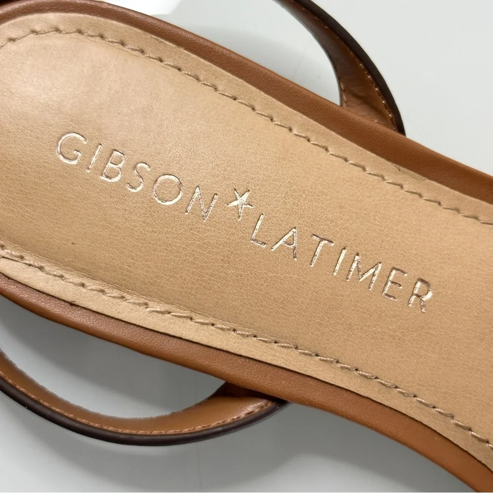 Gibson Latimer Leather Ankle Strap Sandals 9.5 Tan - Picture 4 of 8